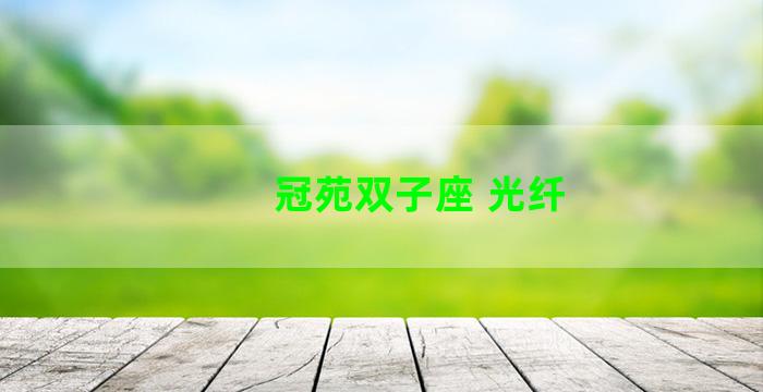 冠苑双子座 光纤